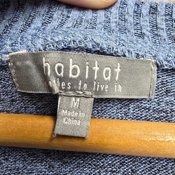 Habitat Clothes To Live In Womens Medium Blue Long Sleeve Tunic Stretch Soft - Picture 4 of 11